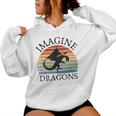 Imagine Magical And Mythical Fantasy Dragons Boys Girls Felpa con cappuccio da donna