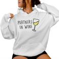 Partners In Wine Wine Red Wine Rose Wine Am Pm Wine Fun Kapuzenpullover für Damen