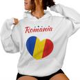 Romania Flag Women's Romania Kapuzenpullover für Damen