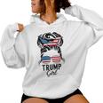 Sí Soy Una Chica De Trump Superarlo Elecciones Trump 2024 Cuello Sudadera con capucha para mujer