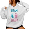 Team Baby Gender Reveal Boy Or Girl Kapuzenpullover für Damen