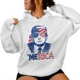 Trump 4Th Of July Merica Usa American Flag Women Hoodie