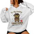 Virgo Queen Messy Bun It's My Birthday Black Woman Women Hoodie