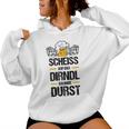 Women's Scheiss Auf Das Dirndl Ich Hab Durstolksfest Kapuzenpullover für Damen