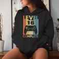 16 Anni Compleanno Maschio Ragazza Uomo Regalo Level 16 Felpa con cappuccio da donna Regalos para ella