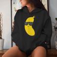 Banana Estiva Con Occhiali Da Sole Cute Banana Felpa con cappuccio da donna Regalos para ella