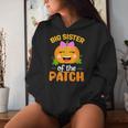 Big Sister Of The Patch Pumpkin Halloween Family Matching Women Hoodie Gifts for Her