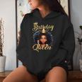 Birthday Queen Melanin Afro African American Girls Women Women Hoodie Gifts for Her