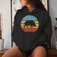 Cinghiale Retrointage Anni '60 70 Sunset Hog Wild Pig Mammal Animal Felpa con cappuccio da donna Regalos para ella