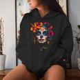 Colourful La Catrina Sugar Skull Woman Dia De Los Muertos Kapuzenpullover für Damen Geschenke für Sie