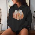 Coquette Bow Pumpkin Thanksgiving Rustic Fall Girl Women Women Hoodie Gifts for Her