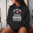 Crazy Romania Romanian Flag Kapuzenpullover für Damen Geschenke für Sie