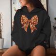 Cute Coquette Bow Game Day Basketball Mom Team Sports Women Hoodie Gifts for Her