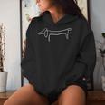 Dachshund Single Line Dog Owner Mummy Kapuzenpullover für Damen Geschenke für Sie