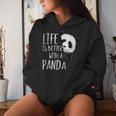 Das Leben Ist Besser Mit Eine Panda Bear Kapuzenpullover für Damen Geschenke für Sie