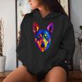 Donna Colorato Australiano Kelpie Lover Cute Puppy Uomini Donne Nero Con Collo A Felpa con cappuccio da donna Regalos para ella