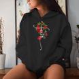 Donna Floral Faith Faithertical Cross Jesus Christian Flowers Con Collo A Felpa con cappuccio da donna Regalos para ella