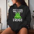 Donna Just A Girl Who Loves Frogs Divertente Costume Da Rana Con Collo A Felpa con cappuccio da donna Regalos para ella