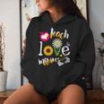 Donna Teach Love Inspire Sunflower Teachers Inspirational Con Collo A Felpa con cappuccio da donna Regalos para ella