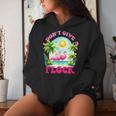 I Dont Give A Flock Retro Summer Vibes Flamingo Beach Women Hoodie Gifts for Her