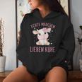 Echte Mädchen Lieben Kühe Cow Kapuzenpullover für Damen Geschenke für Sie