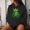 Frog Prince & Crown Uomini Ragazzi Bambini Donne Kissed A Frog Felpa con cappuccio da donna Regalos para ella
