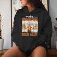 Make Thanksgiving Great Again Autumn Fall Leaves Women Hoodie Gifts for Her