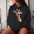 Giraffa Con Occhiali Da Sole Africa Safari Selvaggia Giraffe Felpa con cappuccio da donna Regalos para ella