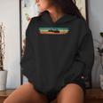 Heartbeat Pulse Mountains Ekg Randonnée Cadeau Rétrointage Sweat à capuche femme Cadeaux pour elle