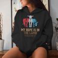 My Hope Is In The Lamb Scripture Elephant Donkey Women Hoodie Gifts for Her