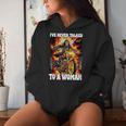 I've Never Talked To A Woman Cringe Skeleton Sudadera con capucha para mujer Regalos para ella