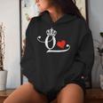 King & Queen Of Hearts Matching Couple Saint Valentine's Day Women Hoodie Gifts for Her