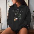 La Dolceita Italy Laurelino Wine Kapuzenpullover für Damen Geschenke für Sie