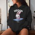 Lindo Conejito Fitnessegano Divertido Es Gimnasio Entrenamientos Sudadera con capucha para mujer Regalos para ella