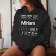 Miriam Maglia Con Testo Divertente Donna Ragazza Bambina Felpa con cappuccio da donna Regalos para ella