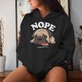 Nope PugPigro Divertente Bambini Donne Uomini Cane Amante Regalo Felpa con cappuccio da donna Regalos para ella