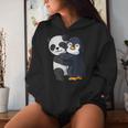 Panda Con Pinguino Ama Dolci Simpatici Animali Felpa con cappuccio da donna Regalos para ella