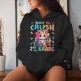 Ready To Crush 2Nd Grade Back To School 2Nd Grade Cat Kitten Felpa con cappuccio da donna Regalos para ella