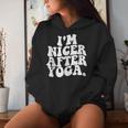 Retro Groovy Sono Più Bello Dopo Lo Yoga Divertente Sarcastico Dicendo Gym Felpa con cappuccio da donna Regalos para ella