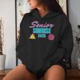 Retro Senior Sunrise 2025 High School 12Th Twelfth Grade Women Hoodie Gifts for Her