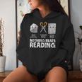 Rock Paper Scissor Reading Book Reading Teacher Bookworm Women Hoodie Gifts for Her
