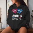 Rosa O Blu Auntie Loves You Cute Gender Reveal Regalo Per Feste Felpa con cappuccio da donna Regalos para ella