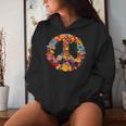 Segno Di Amore E Pace Flowerpower Hippie Anni '60 Donne Uomini Felpa con cappuccio da donna Regalos para ella