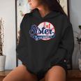 Sister Of Rookie 1St Birthday Baseball Theme Matching Party Women Hoodie Gifts for Her