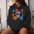 Tête De Mort Mexicaine Dia De Muertos Jour Des Morts Floral Sweat à capuche femme Cadeaux pour elle