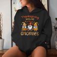 Thanksgiving With My Gnomies Fall Gnome Family Kid Women Hoodie Gifts for Her