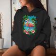 Tropical Flamingo Summer Vibes Beach For A Vacationer Women Hoodie Gifts for Her