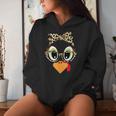 Turkey Face Leopard Headband Glasses Thanksgiving Girl Women Hoodie Gifts for Her