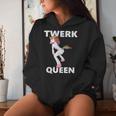 Twerk Queen Twerking Unicorn Dance Felpa con cappuccio da donna Regalos para ella