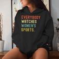 Vintage Retro Sport Lover Todos Relojes Deportes Sudadera con capucha para mujer Regalos para ella